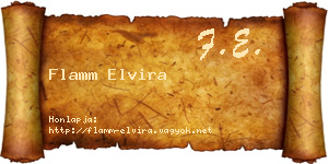 Flamm Elvira névjegykártya
